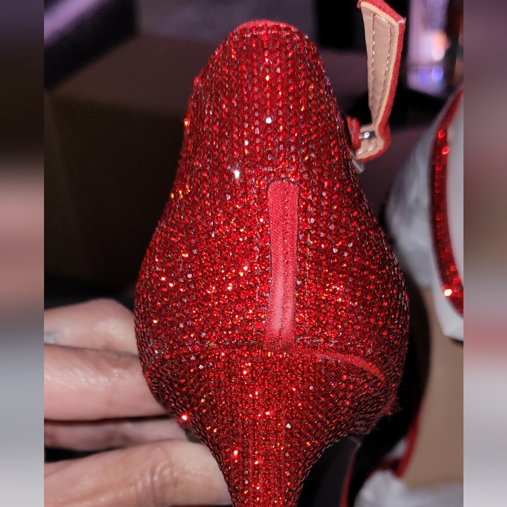Red Rhinestone heels 👠 - Picture 8 of 12